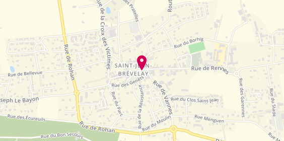 Plan de Au Fournil Brevelays, 3 Rue Saint-Armel, 56660 Saint-Jean-Brévelay