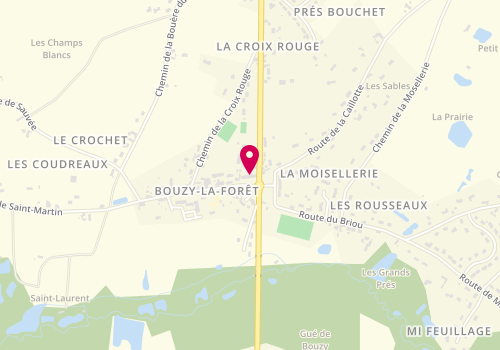 Plan de Plaisirs et Saveurs, 4 Rue de la Mairie, 45460 Bouzy-la-Forêt