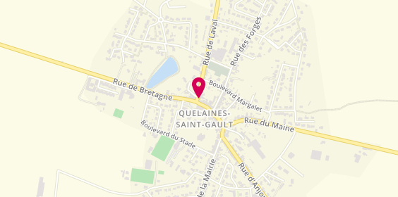 Plan de Au Qg Restaurant de Village, 2 Rue de Laval, 53360 Quelaines-Saint-Gault