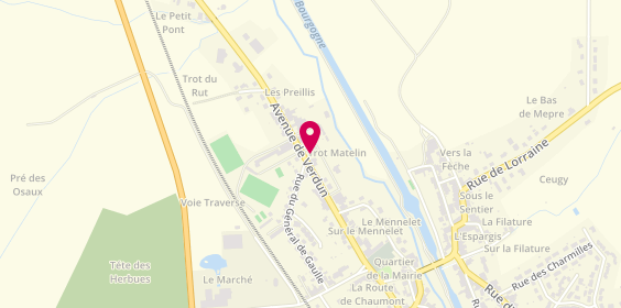 Plan de Bailly Boucherie, Charcuterie, traiteur, avenue de Verdun, 52260 Rolampont