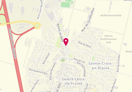 Plan de Boucherie Charcuterie Traiteur JAUSS, 5 A Route de Bâle, 68127 Sainte-Croix-en-Plaine