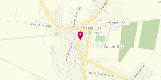 Plan de Boulangerie Patisserie - Corinne et Hervé CHESNEAU, 11 place Saint-Germain, 45490 Corbeilles