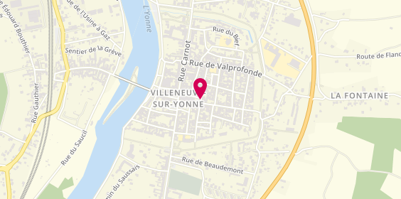 Plan de Au Plaisir du Goût, 13 Place de la Republique, 89500 Villeneuve-sur-Yonne