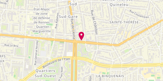 Plan de Le Pacific, 109 Boulevard Georges Clemenceau, 35200 Rennes