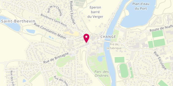 Plan de Hôtel des Voyageurs, 1 Rue Charles de Gaulle, 53810 Changé