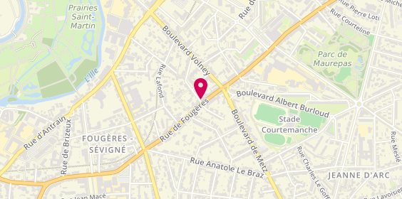 Plan de Boucherie Charcuterie Traiteur Bessierre, 151 Rue de Fougères, 35700 Rennes