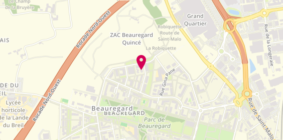 Plan de MOUSTAIN Lahoucine, 9 Rue Louis Aragon, 35000 Rennes