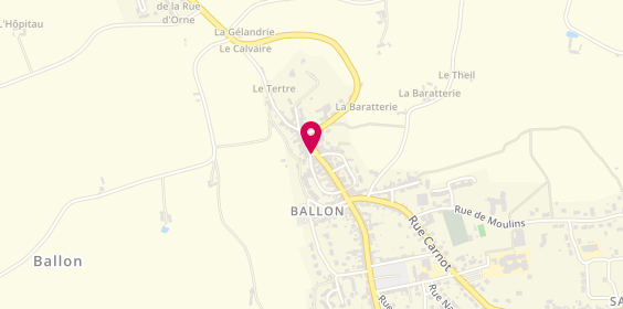 Plan de L'Atelier des Saveurs, 2 Place Halles, 72290 Ballon-Saint-Mars