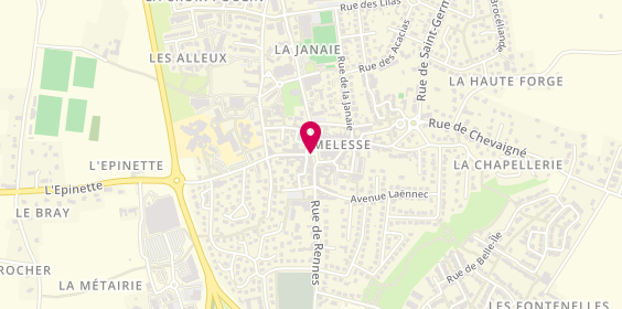 Plan de Boucherie charcuterie traiteur Hamel, 1 Rue de la Mézière, 35520 Melesse