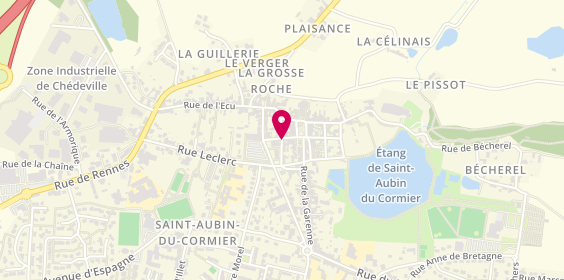 Plan de Boulangerie Patisserie LOISEAU Pascal, 8 Rue Edouard Pontallié, 35140 Saint-Aubin-du-Cormier