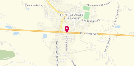 Plan de Le Relais St-Georges, 14 Rue Nationale, 53100 Saint-Georges-Buttavent