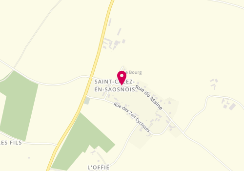 Plan de Restaurant au Relais Fleuri, Le Bourg, 72600 Saint-Calez-en-Saosnois