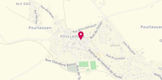 Plan de L'Abri Côtier, 4 avenue de la Tour d'Auvergne, 29246 Poullaouen
