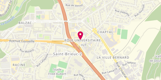 Plan de Restaurant Universitaire Mazier, Esplanade des Prix Nobel, 22000 Saint-Brieuc