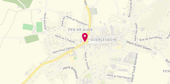 Plan de Restaurant / traiteur Bargueden, Place Prosper Proux, 29650 Guerlesquin