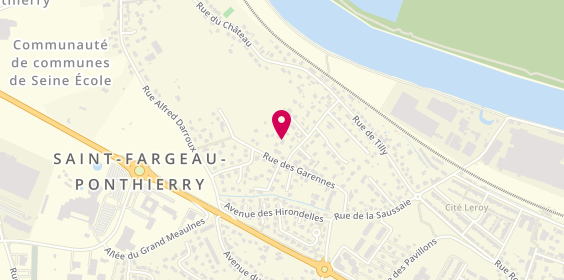 Plan de Kheira Evenements, 204 Rue des Fauvettes, 77310 Saint-Fargeau-Ponthierry