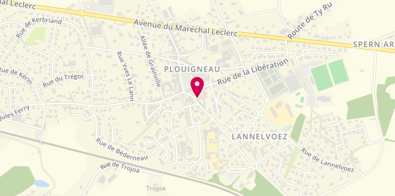 Plan de Boucherie Charcuterie Traiteur DERRIEN, 7 place des Frères Boulch, 29610 Plouigneau