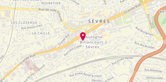 Plan de Poissonnerie de Sevres, 2 Rue Pierre Midrin, 92310 Sèvres