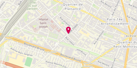 Plan de Angela E Lionello, 107 Rue Didot, 75014 Paris