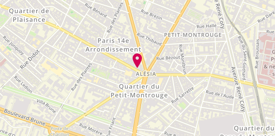 Plan de Feyrouz Deli, 91 Bis Rue d'Alésia, 75014 Paris
