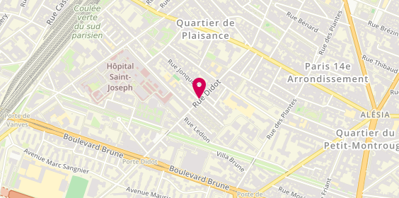 Plan de Chez Kimly, 86 Rue Didot, 75014 Paris