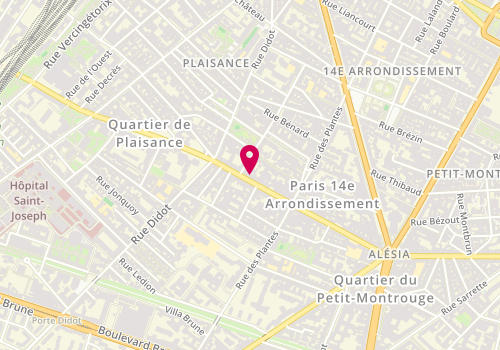 Plan de Traiteur Grec Andra&Chloé, 126 Rue d'Alésia, 75014 Paris