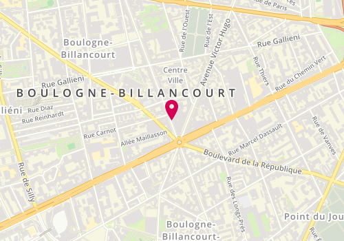 Plan de Boulangerie pâtisserie route de la reine, 36 Route de la Reine, 92100 Boulogne-Billancourt