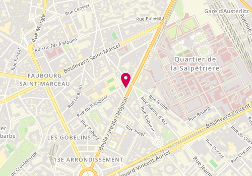 Plan de Rocher du Liban, 98 Boulevard de l'Hôpital, 75013 Paris