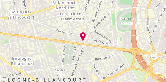 Plan de Le Gourmet de Boulogne, 56 avenue Victor Hugo, 92100 Boulogne-Billancourt