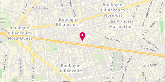 Plan de Le Royal d'Asie, 66 Boulevard Jean Jaures, 92100 Boulogne-Billancourt