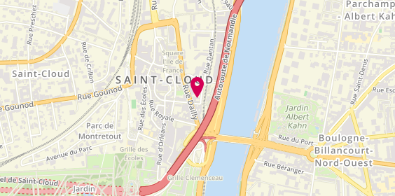 Plan de SAINTCLAIR le Traiteur, 3 Rue Dantan, 92210 Saint-Cloud