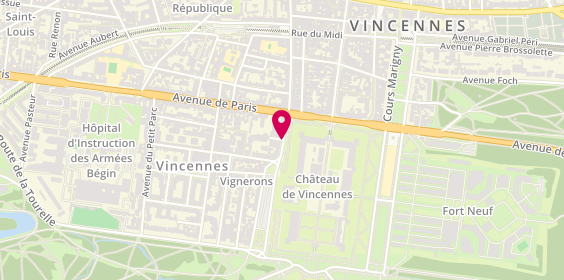 Plan de Restaurant Club du Château, 10 Bis Avenue General de Gaulle, 94300 Vincennes