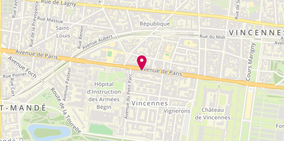 Plan de O Délices de Ceres, 39 avenue de Paris, 94300 Vincennes