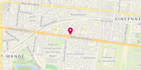 Plan de Il Piatto, 76 avenue de Paris, 94300 Vincennes