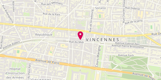 Plan de Popelini, 24 Rue du Midi, 94300 Vincennes