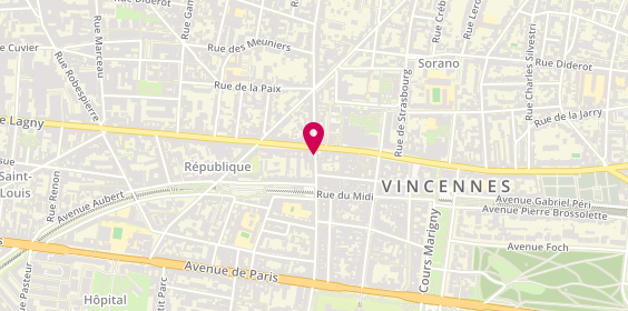 Plan de Chez Kim, 25 Rue de Montreuil, 94300 Vincennes