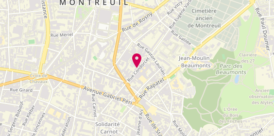 Plan de Les Cuistots Migrateurs, 22 Rue Condorcet, 93100 Montreuil