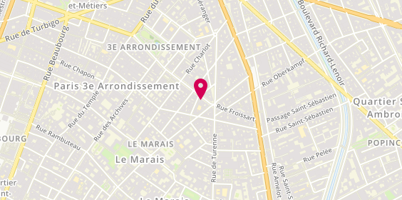 Plan de Evi Evane Bretagne, 7 Rue de Bretagne, 75003 Paris