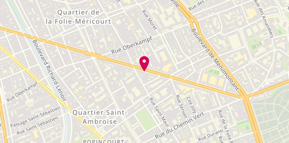 Plan de Sandwicherie et Traiteur, 78 avenue de la République, 75011 Paris
