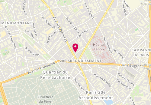 Plan de Les Petits Cuistots, 17 Rue Gâtines, 75020 Paris
