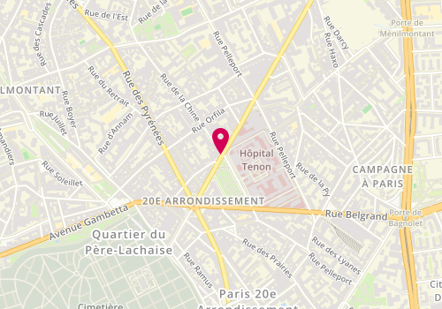 Plan de Restaurant Chinois Chang Sheng, 95 avenue Gambetta, 75020 Paris
