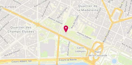 Plan de Le Pavillon Elysée, 10 avenue des Champs-Élysées, 75008 Paris