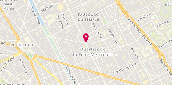 Plan de Bloom Eat, 126 Avenue Parmentier, 75011 Paris