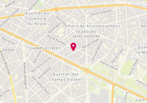Plan de Le Colisée, 17 Rue du Colisée, 75008 Paris