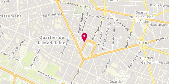 Plan de La Maison de la Truffe, 19 place de la Madeleine, 75008 Paris