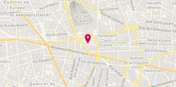 Plan de La Pause Libanaise, 8 Rue de l'Isly, 75008 Paris