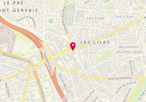 Plan de La Ferme des Lilas, 60 Rue de Paris, 93260 Les Lilas