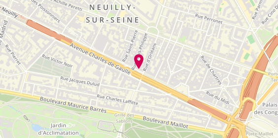 Plan de L'émir Traiteur, 64 avenue Charles de Gaulle, 92200 Neuilly-sur-Seine
