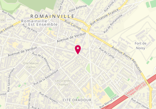 Plan de Pizzeria Ristorante Luna Rossa, 45 Rue République, 93230 Romainville