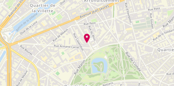 Plan de La Vieille France, 5 avenue de Laumière, 75019 Paris